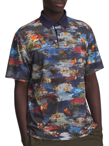Under Armour Birdie Watching Camo Polo - Washed Navy/White
