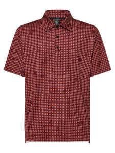 Oakley Grid Camo Polo - Grid Print Rosewood