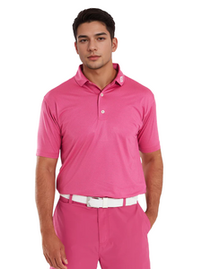 FootJoy Abascus Print Lisle Polo Shirt - Magenta