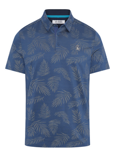 Original Penguin All Over YD Botanical Jacquard Polo - True Navy