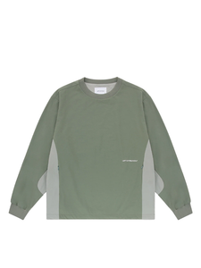 Left Of Field Golf Bridport Wind Breaker Crew Neck - Green