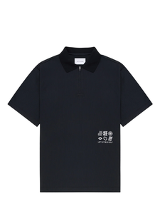 Left Of Field Golf Bass Straight MV Polo - Black