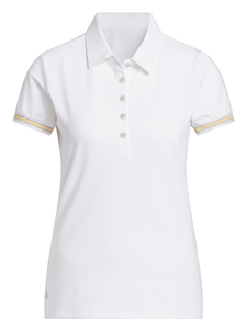 adidas Womens Ultimate365 Short Sleeve Polo Shirt - White/Wonder Alumina