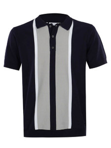 Calvin Klein Monard Knitted Polo Shirt - Navy