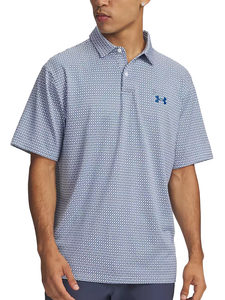 Under Armour Matchplay Printed Polo - White/Varsity Blue