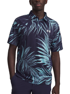 Under Armour Matchplay Printed Polo - Midnight Navy/Blue Haze