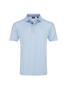 FootJoy Deco Diamond Print Lisle Polo Shirt (Athletic Fit) - Ice Water/Peri
