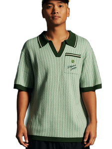 Walker Golf Things Georgia Knit Polo - Heathered Green