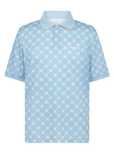 Manors Golf GOAT Pique Monogram Polo - Sky Blue