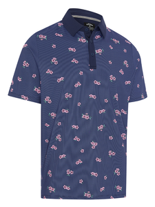 Callaway Golf Azalea Gingham Polo - Peacoat