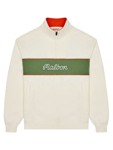 Malbon Torrey Pines Quarter Zip Sweatshirt - Egret