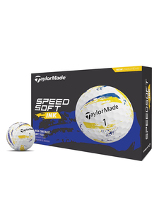 TaylorMade Speedsoft Ink Golf Balls - Yellow/Blue