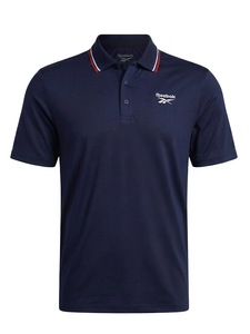 Reebok Solid Performance Polo Shirt - Vector Navy/Chalk/Vector Red