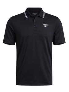 Reebok Solid Performance Polo Shirt - Black/White/Grey 3