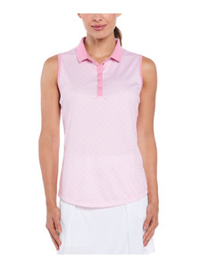 Ben Hogan Women's Medallion Dot Geo Sleeveless Polo - Orchid Smoke