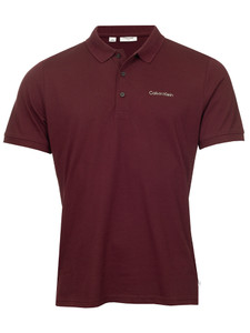 Calvin Klein Brookview Cotton Blend Pique Polo - Blackberry
