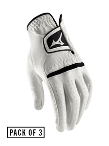 Mizuno Comp Pack of 3 Golf Glove - White