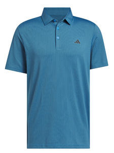 adidas Performance Textured Polo Shirt - Lucid Ray Blue/Black