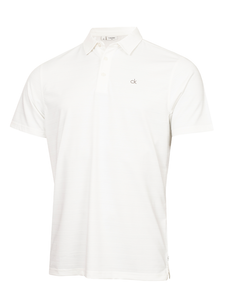 Calvin Klein Webster Self Stripe Polo - White
