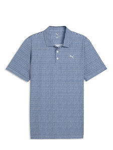 Puma MATTR Stadium Golf Polo - White Glow/Deep Navy