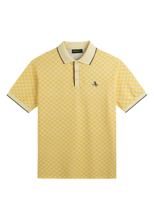 Walker Golf Things Featherlite Kooka Polo - Lemon Check