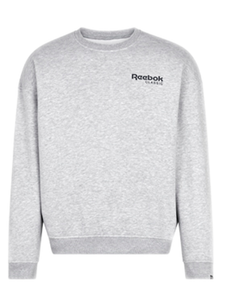 Reebok Starcrest Relaxed Crew Sweatshirt - Light Grey Marl