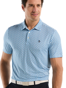 Original Penguin Retro Geometric Print Golf Polo - Surf The Web