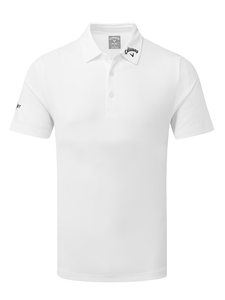 Callaway Textured Solid Tour Polo - Bright White
