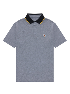 Walker Golf Things Members Polo - Black/Tan