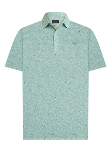 Greg Norman Shark Frenzy Print Polo - Ice Mint