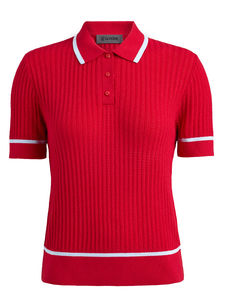 G/FORE Women's Summer Friday Textured Knit Polo - Lava