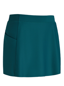 G/FORE Women's 2-Tone Rib Knockout A-Line 16" Skort - Marine Teal