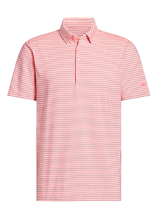 adidas Ultimate365+ Three Colour Stripe Polo Shirt - Frozen Turbo/Pure Turbo