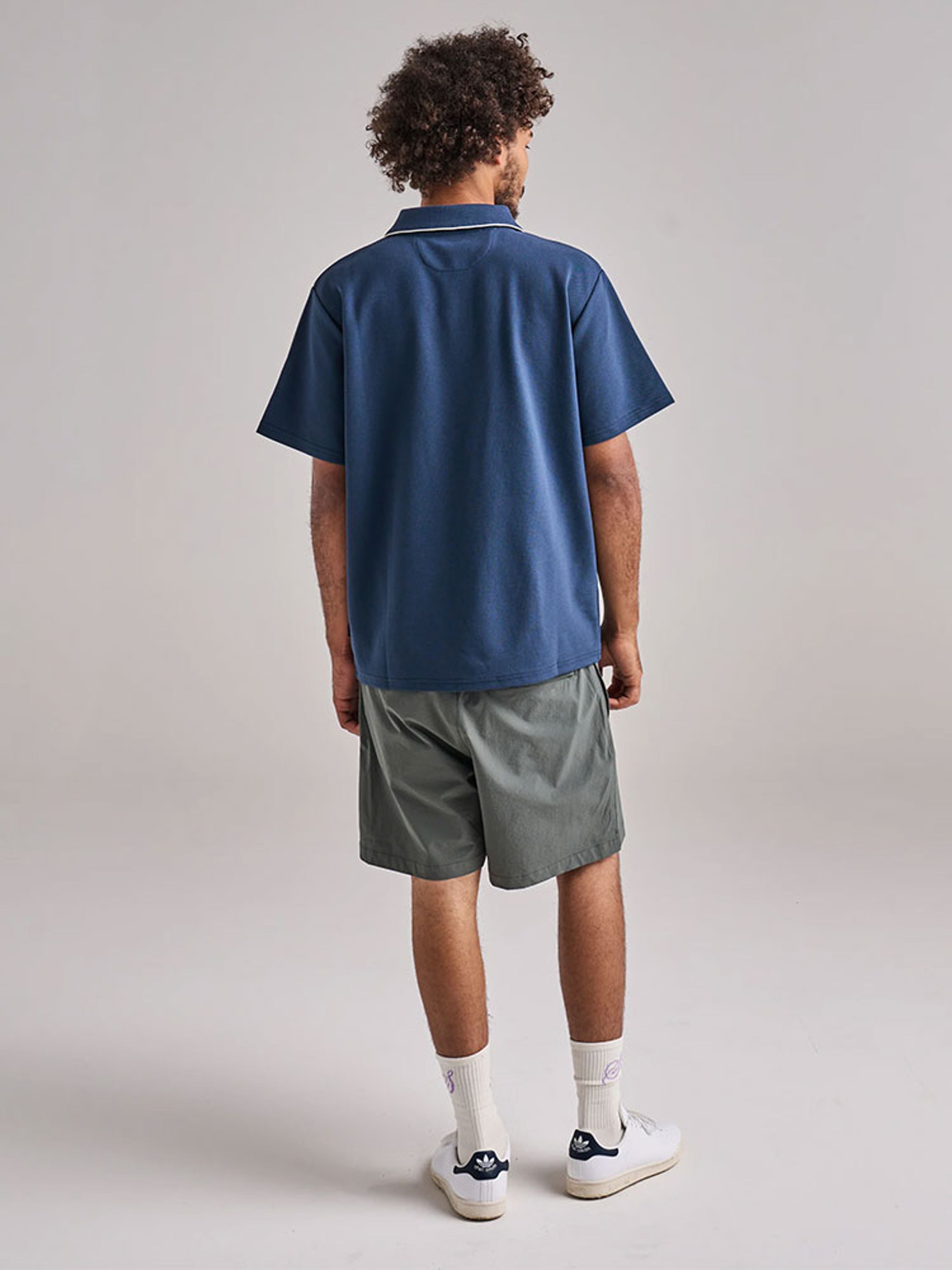 Malbon Alps Pique Polo - Slate