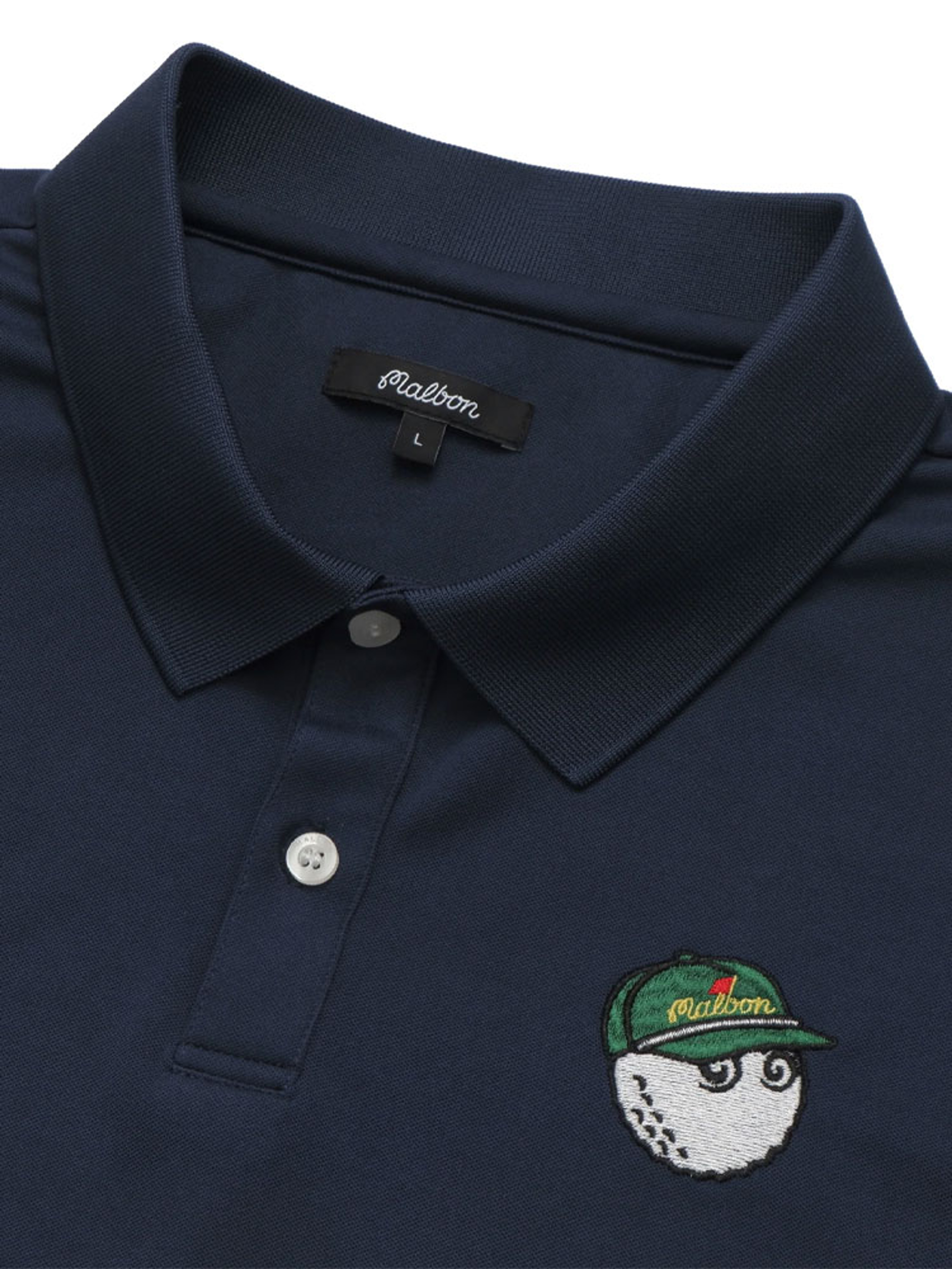 Malbon Pimento Performance Pique Polo - Navy
