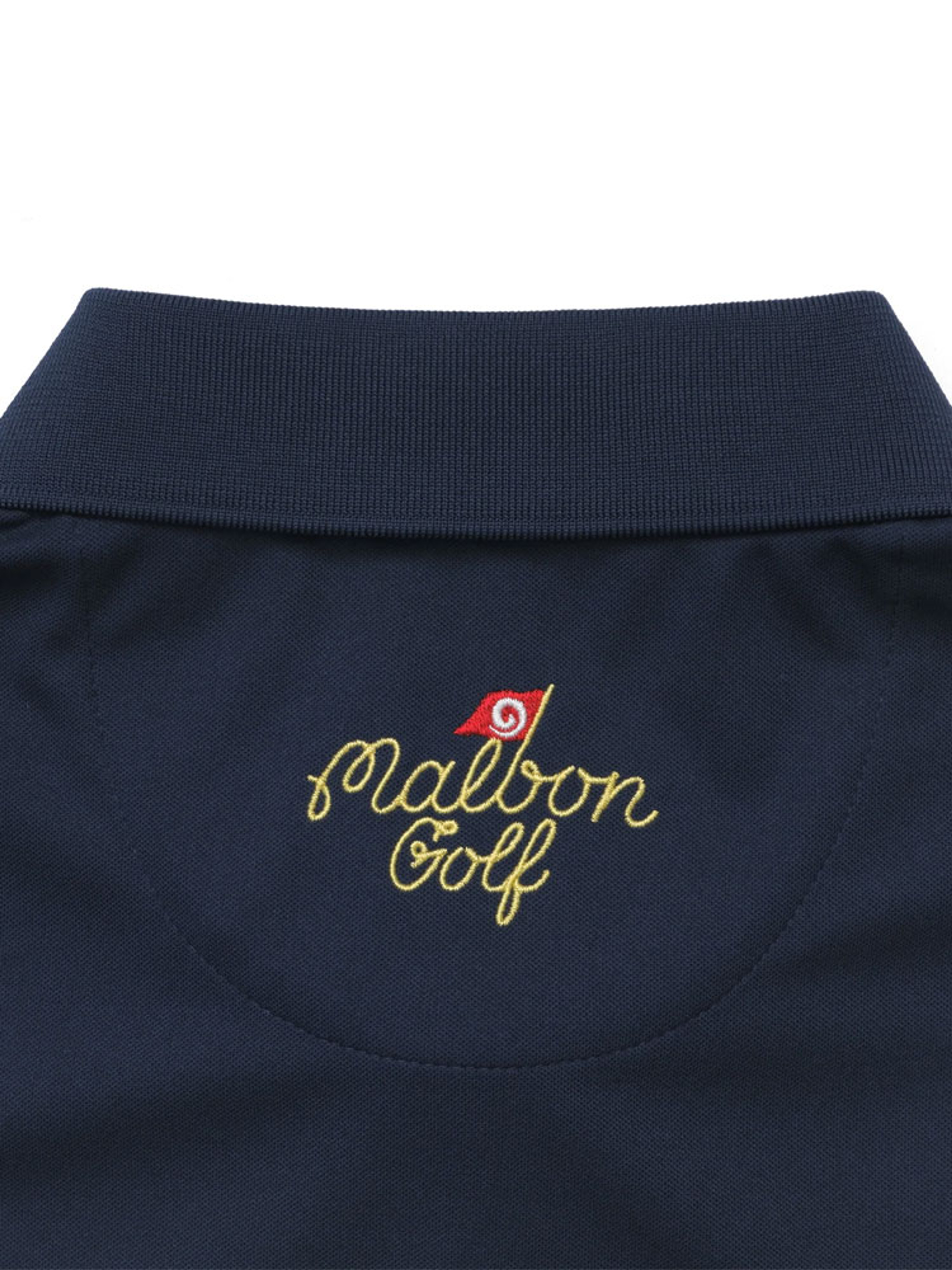 Malbon Pimento Performance Pique Polo - Navy