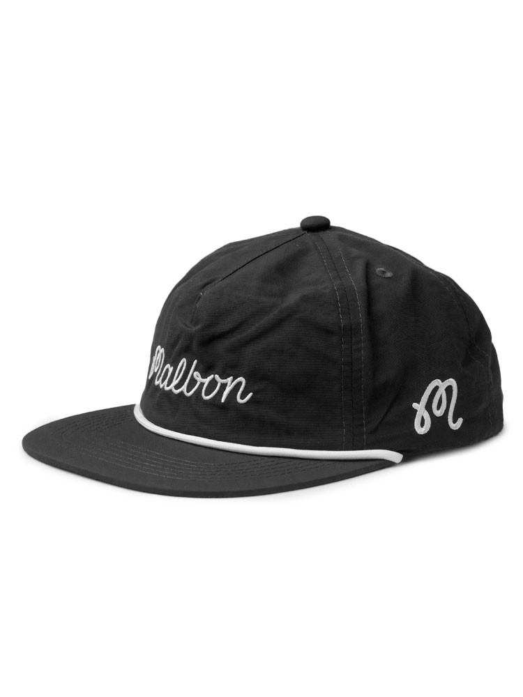 Malbon Evergreen Script Rope Hat - Black