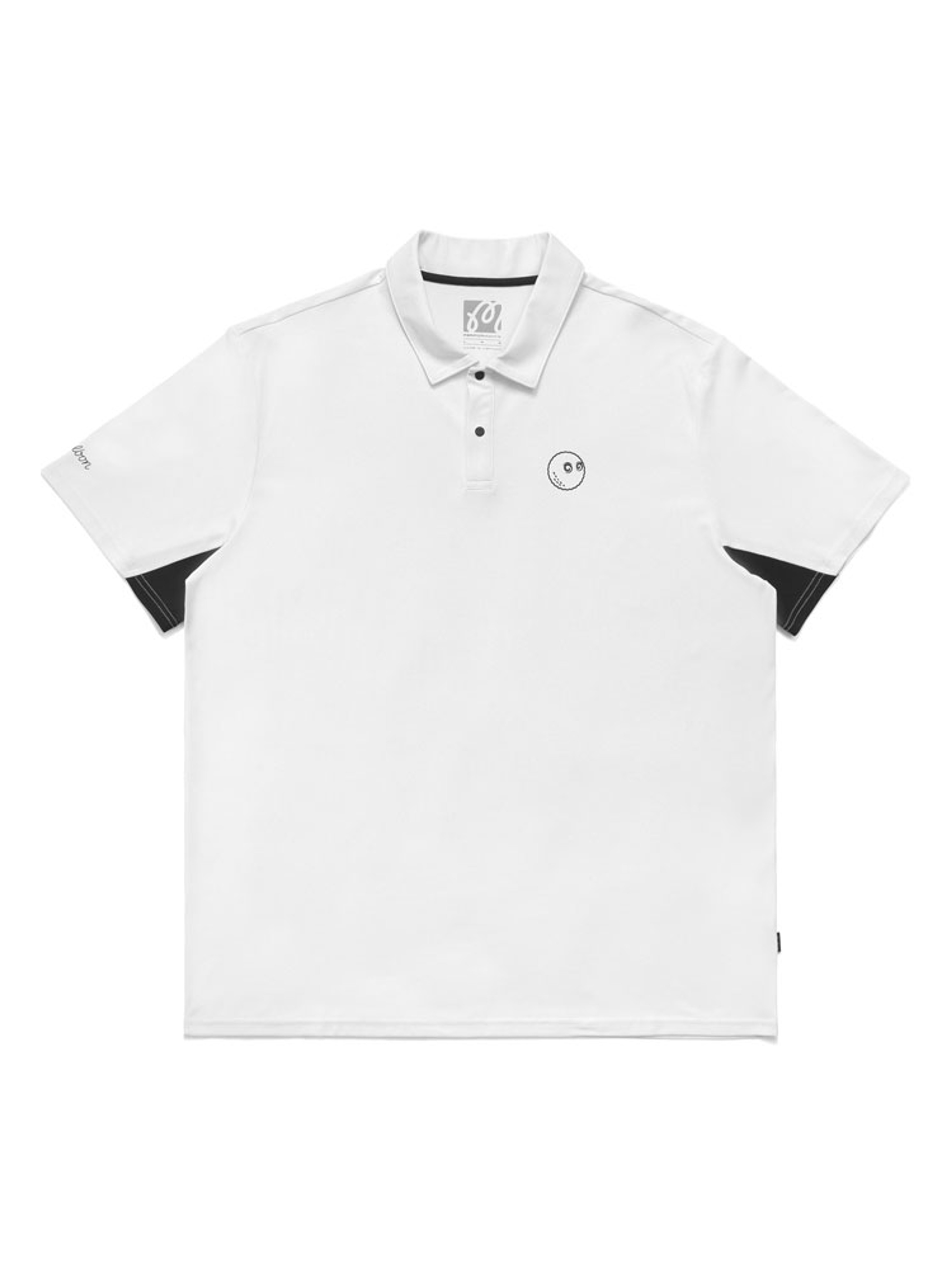 Malbon Performance Pique Polo - White/Black