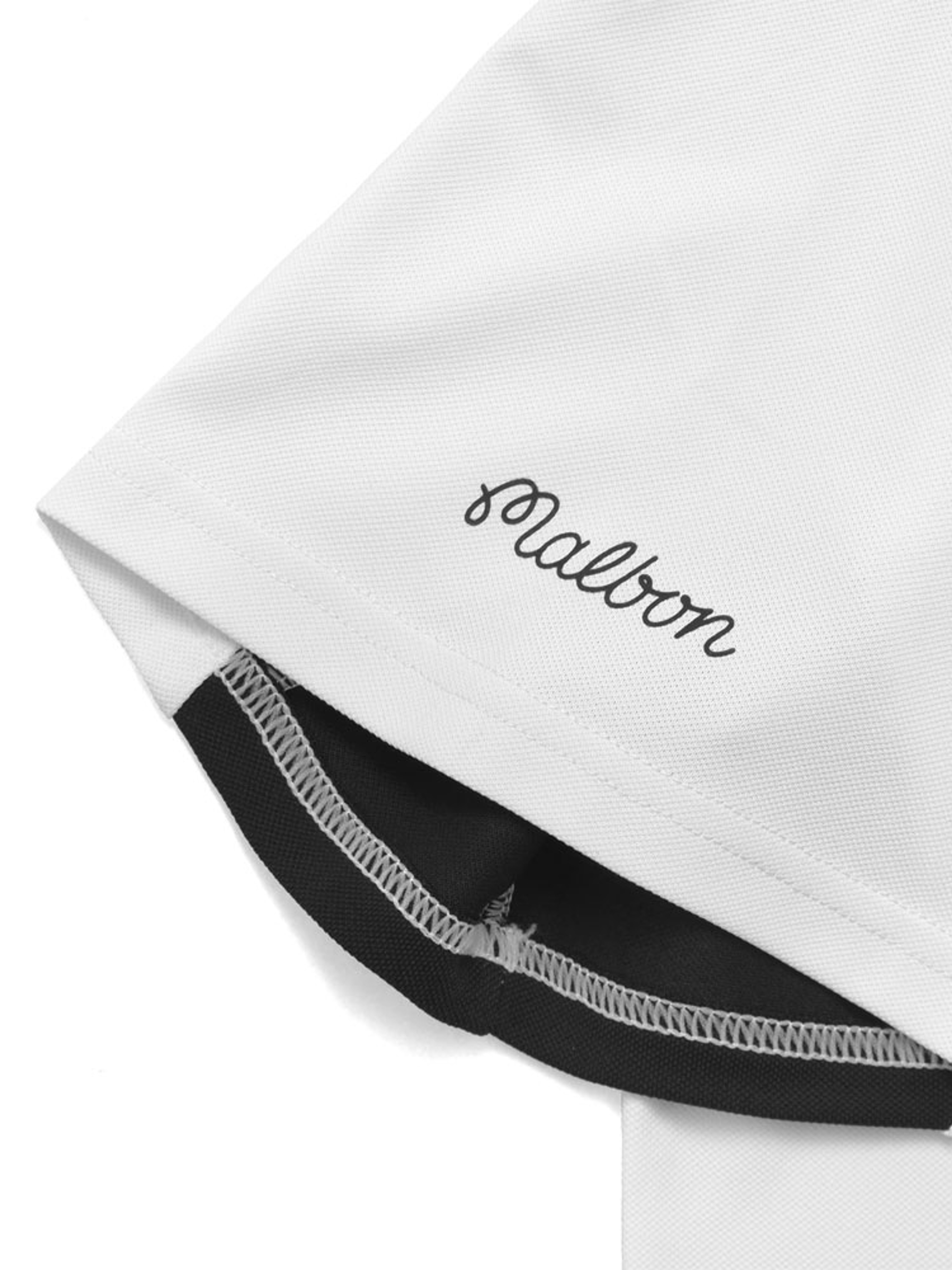 Malbon Performance Pique Polo - White/Black