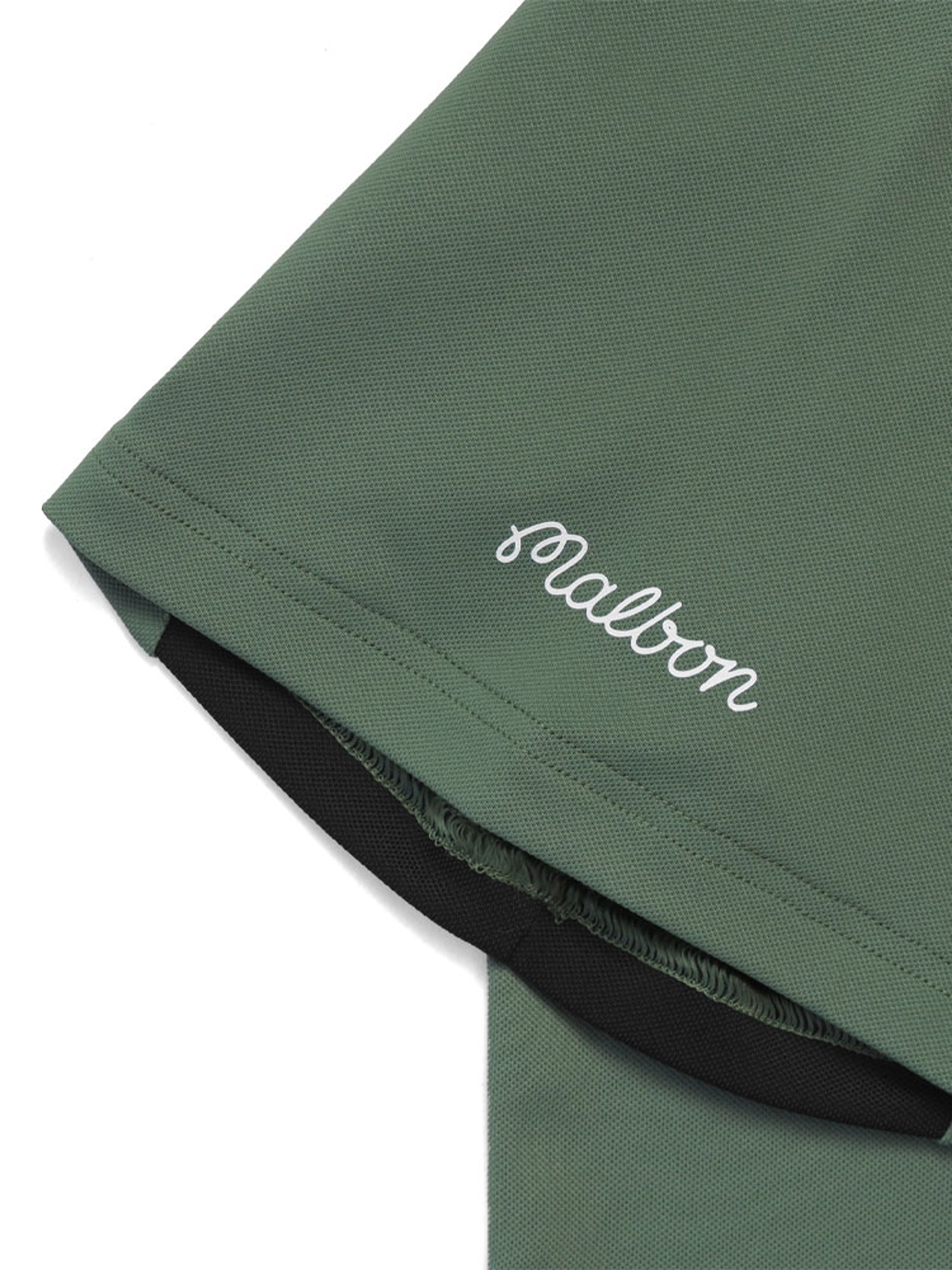 Malbon Performance Pique Polo - Forest/Black