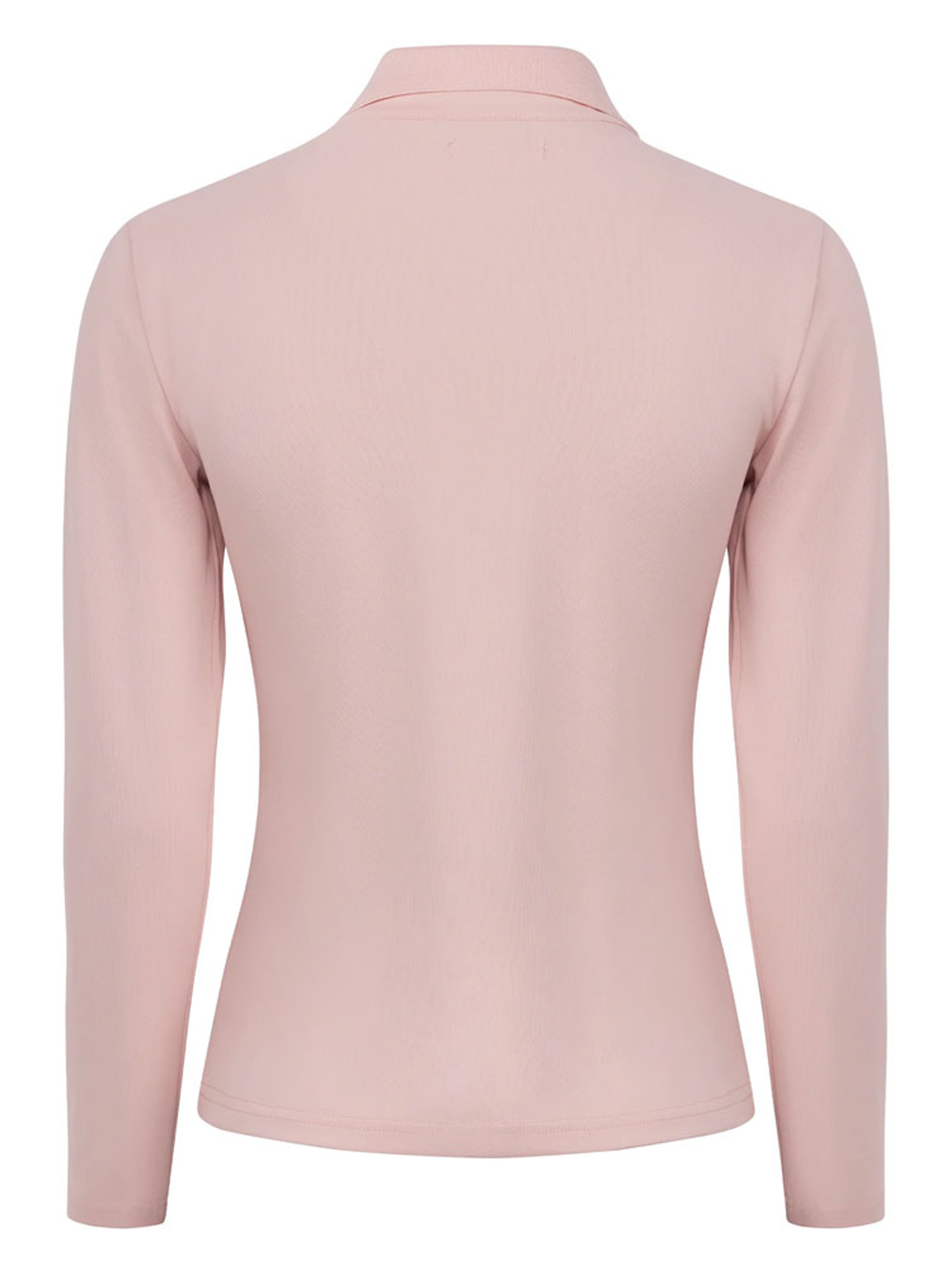 Malbon Womens Venus Long Sleeve Polo - Dusty Rose