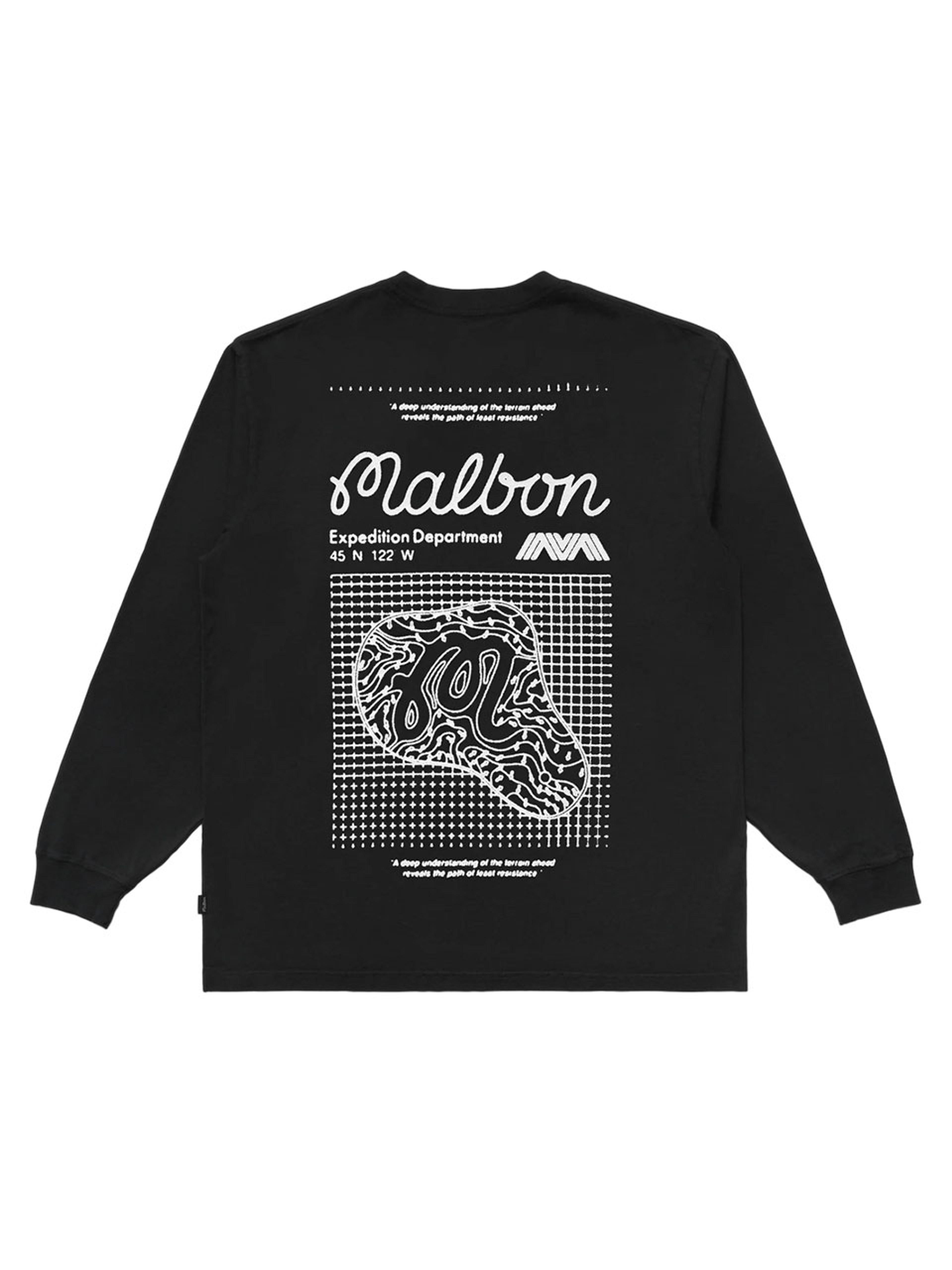Malbon Undulation Long Sleeve T-shirt - Black