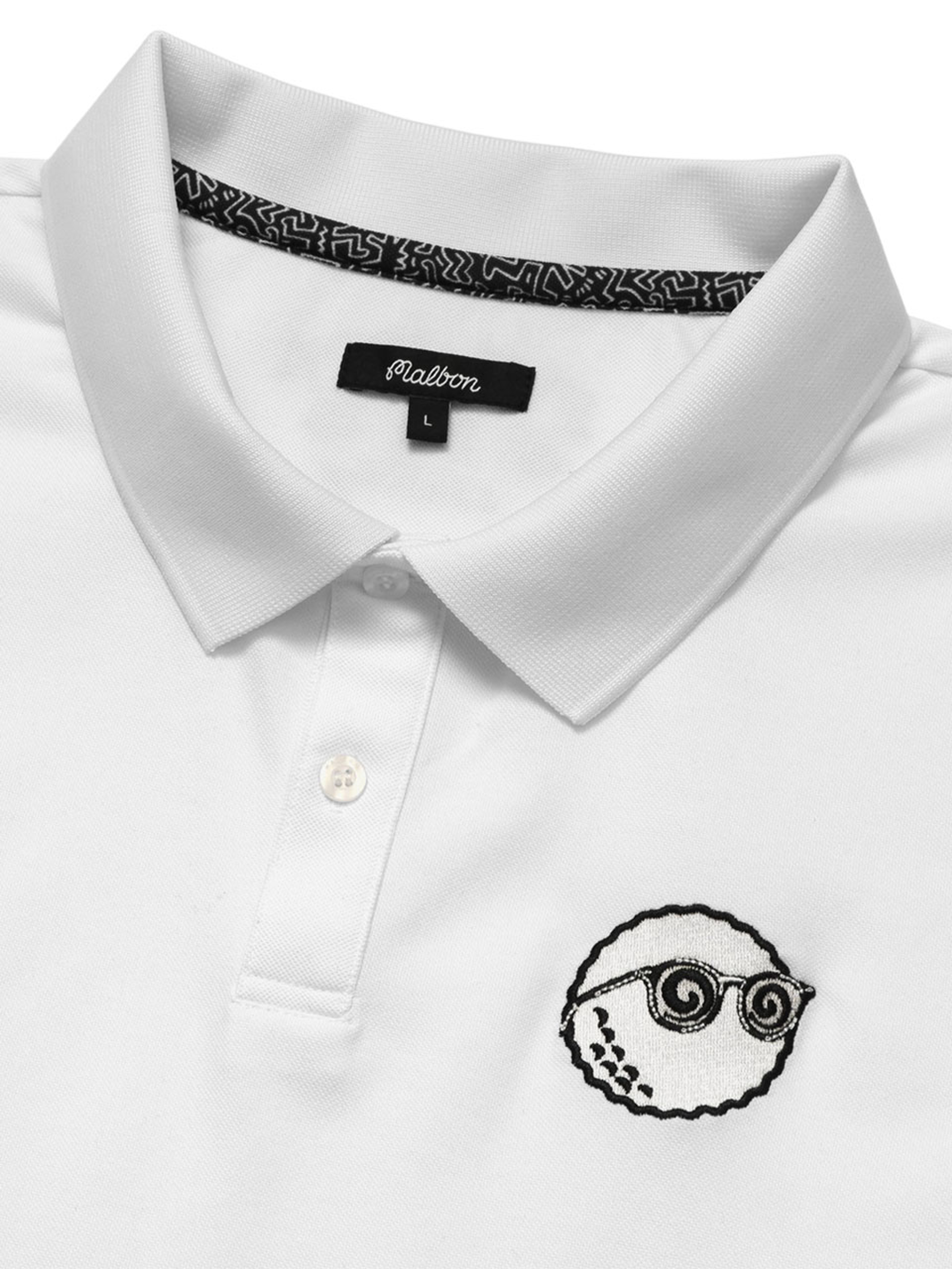 Malbon x Keith Haring Performance Pique Polo - White
