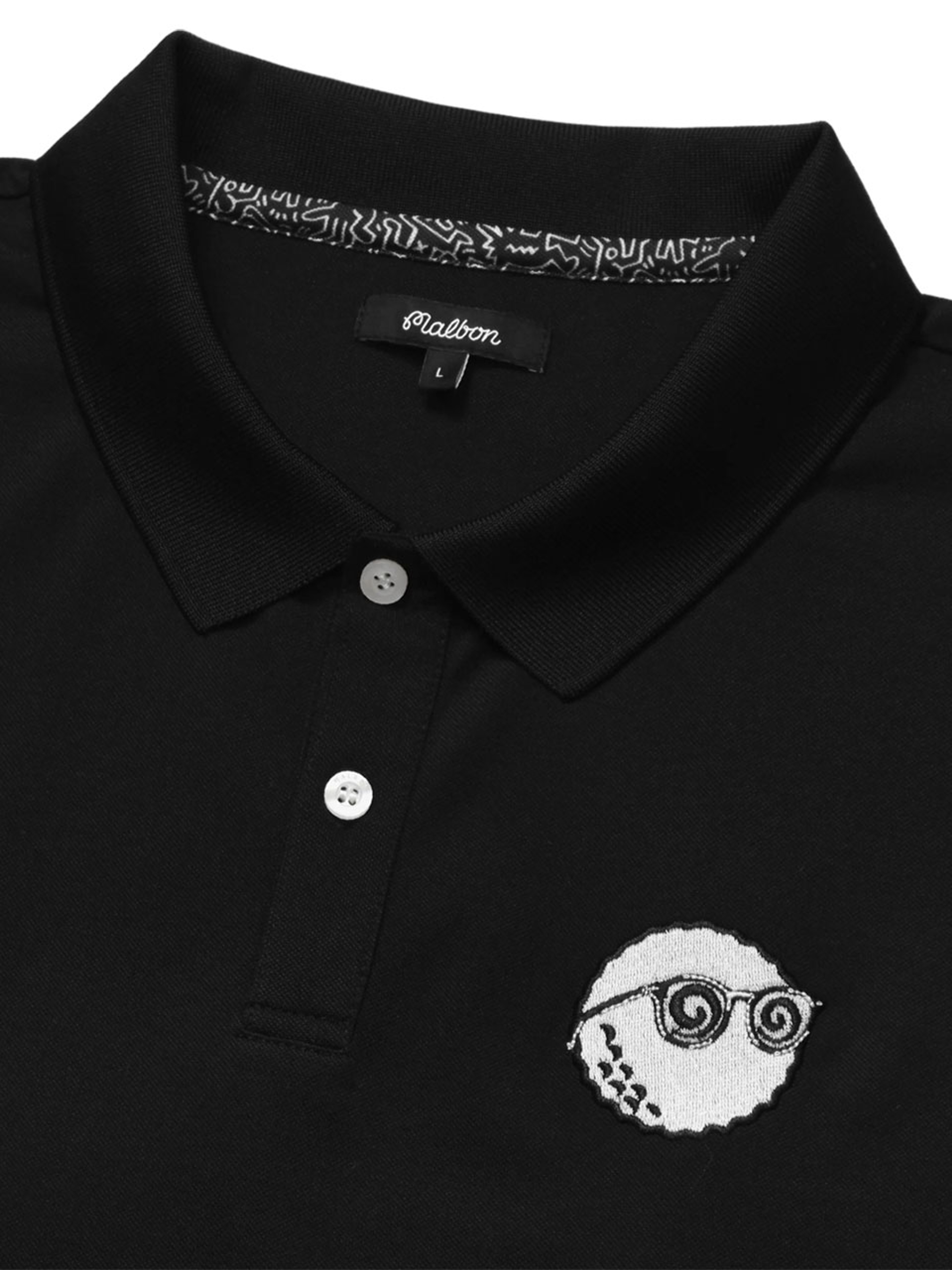 Malbon x Keith Haring Performance Pique Polo - Black