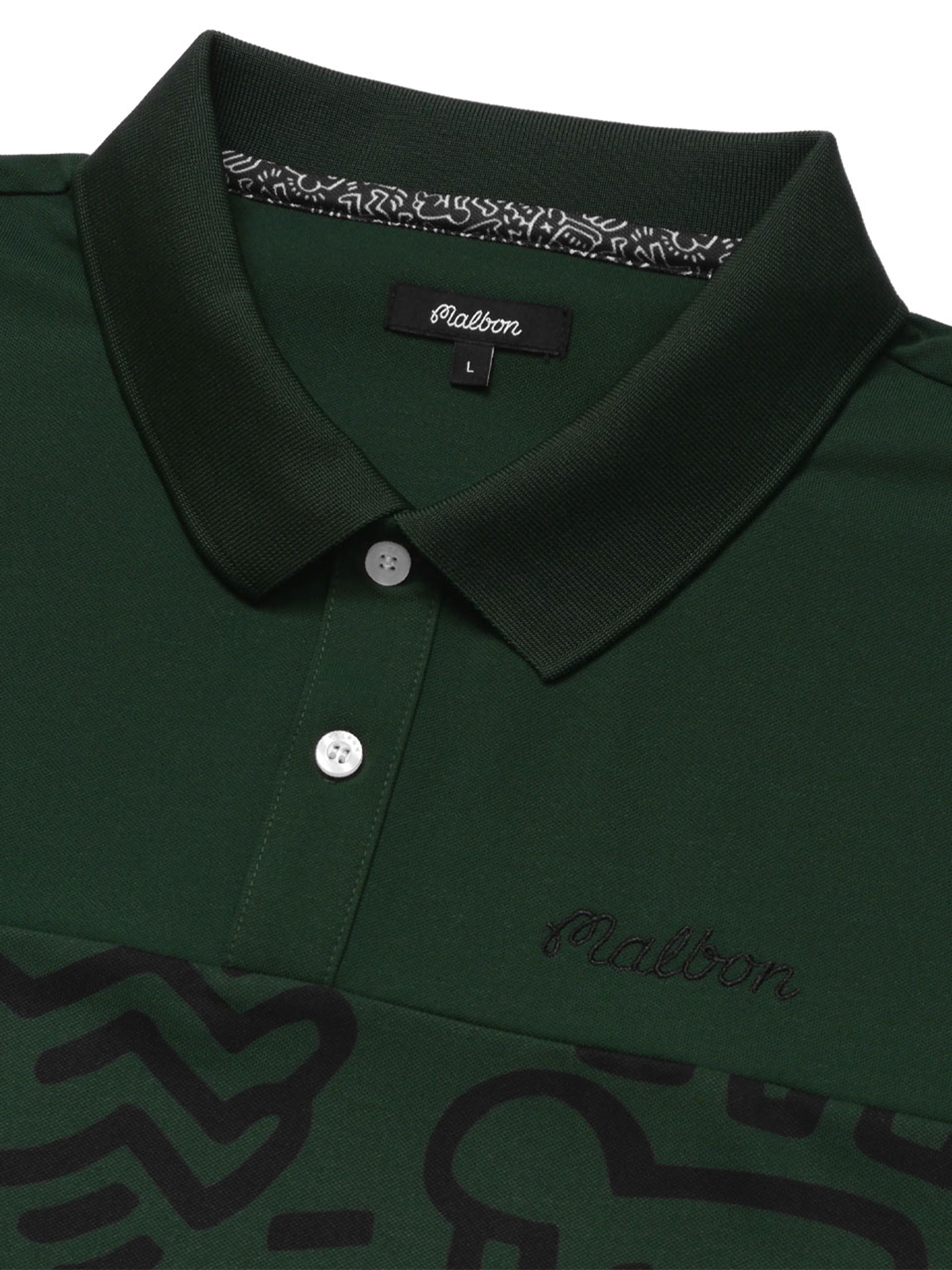 Malbon x Keith Haring Printed Polo - Green