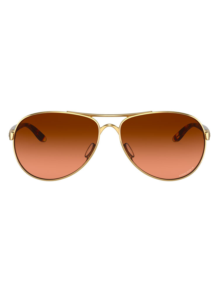 Oakley Feedback Sunglasses - Polished Gold w/ Prizm Brown Gradient