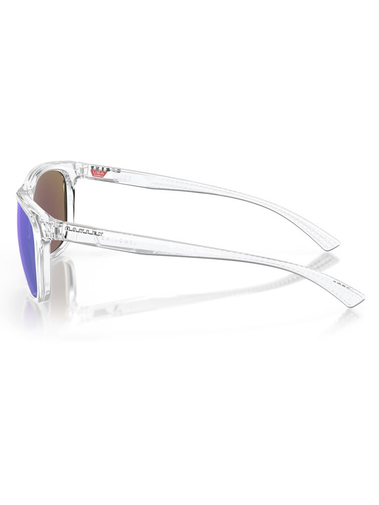 Oakley Leadline Sunglasses - Polished Clear w/ Prizm Sapphire Polarised