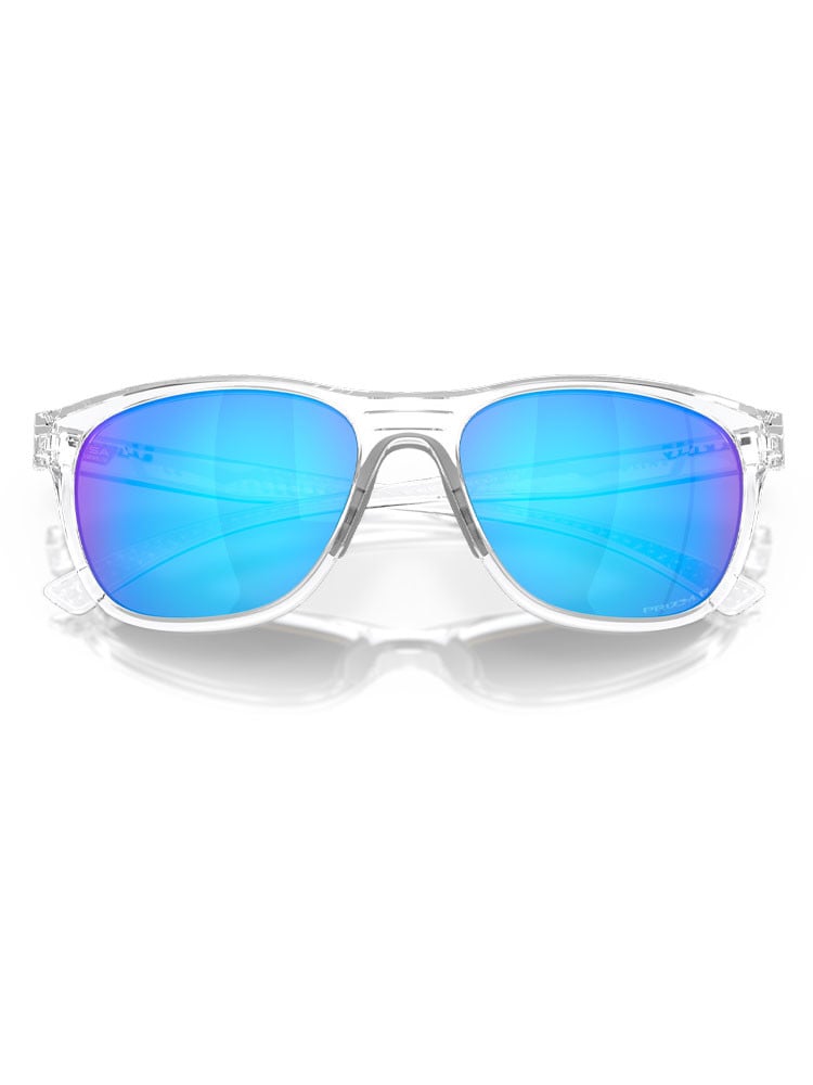 Oakley Leadline Sunglasses - Polished Clear w/ Prizm Sapphire Polarised
