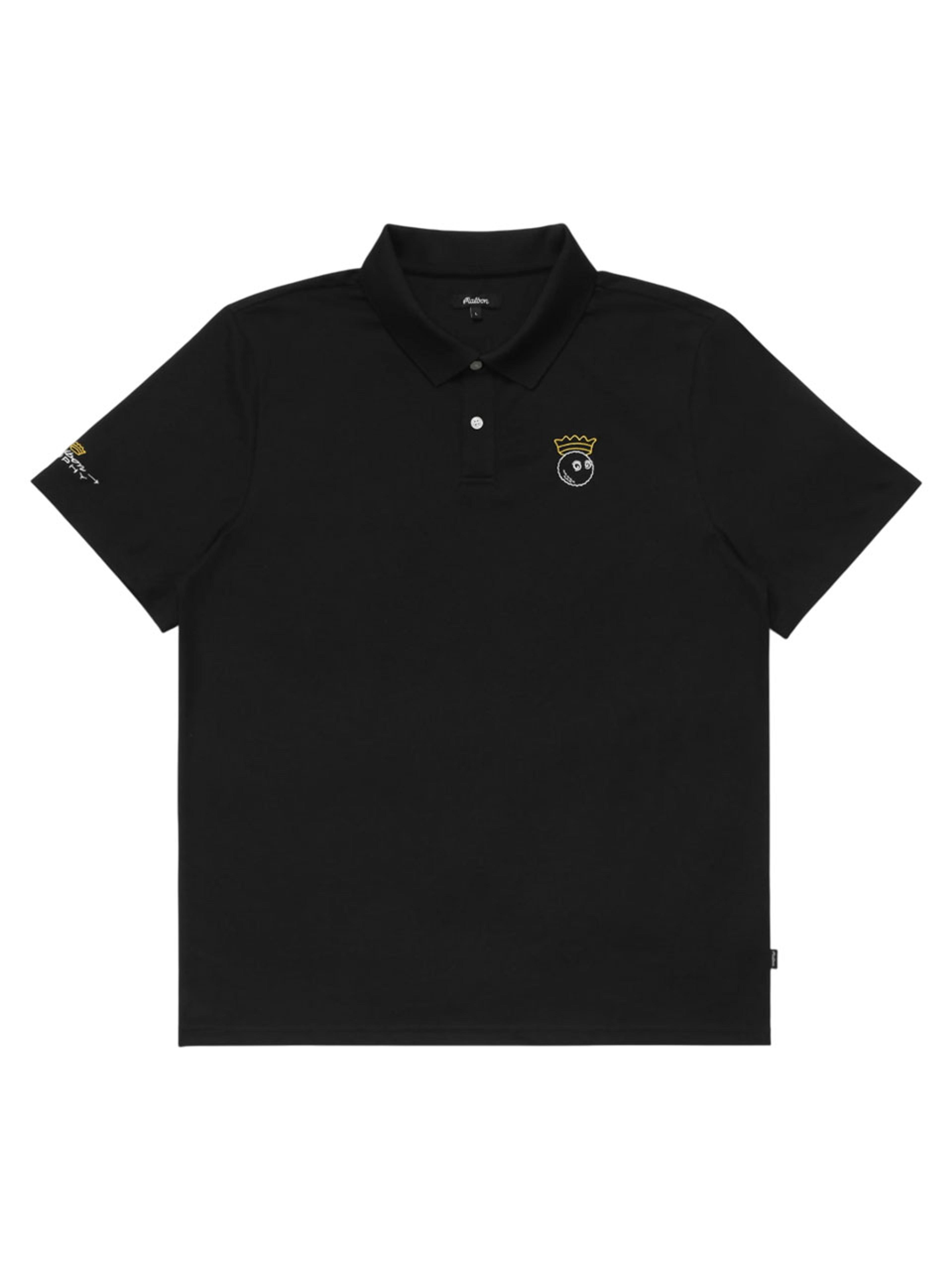 Malbon Trophy Performance Pique Polo - Black