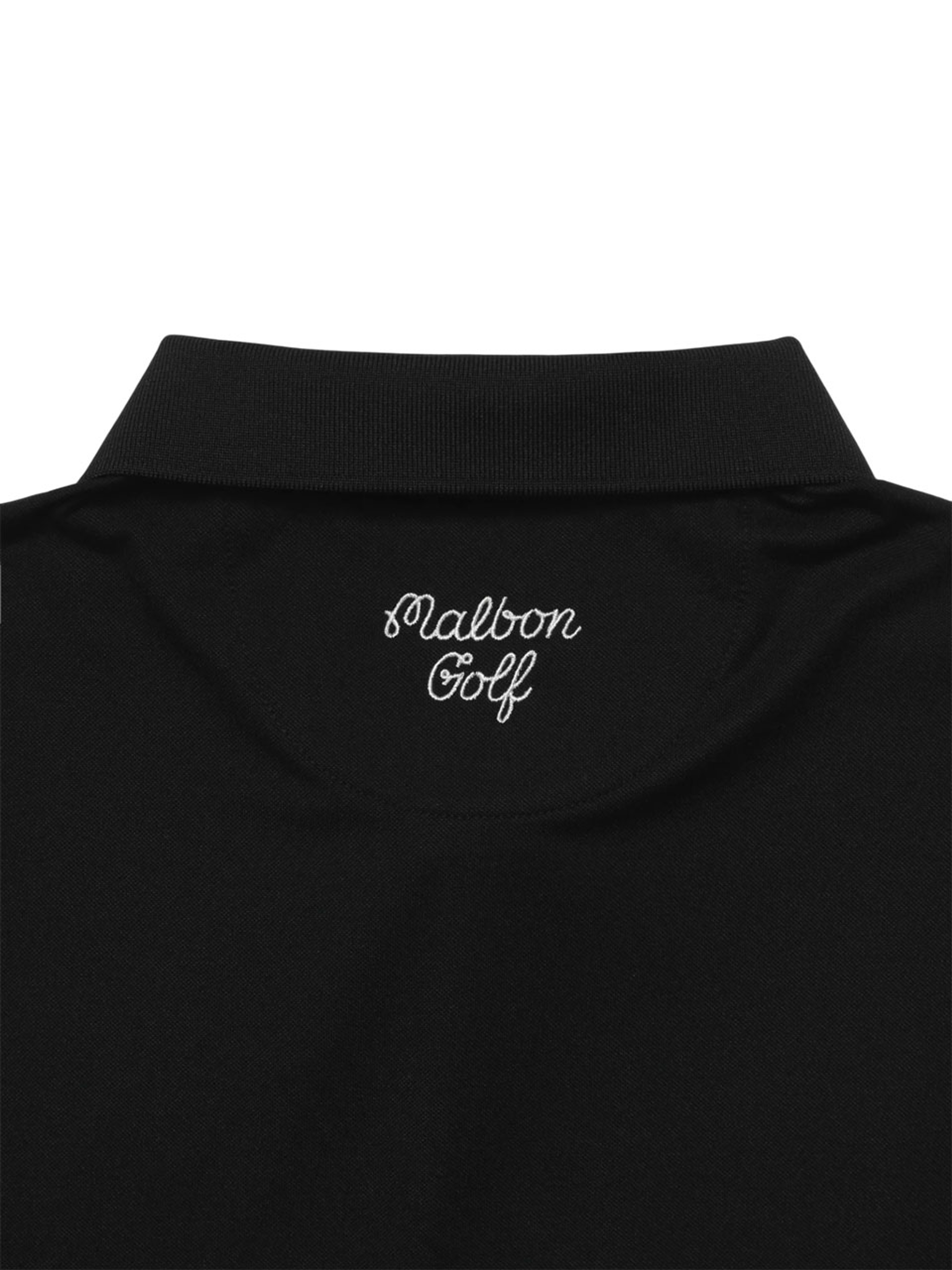 Malbon Trophy Performance Pique Polo - Black